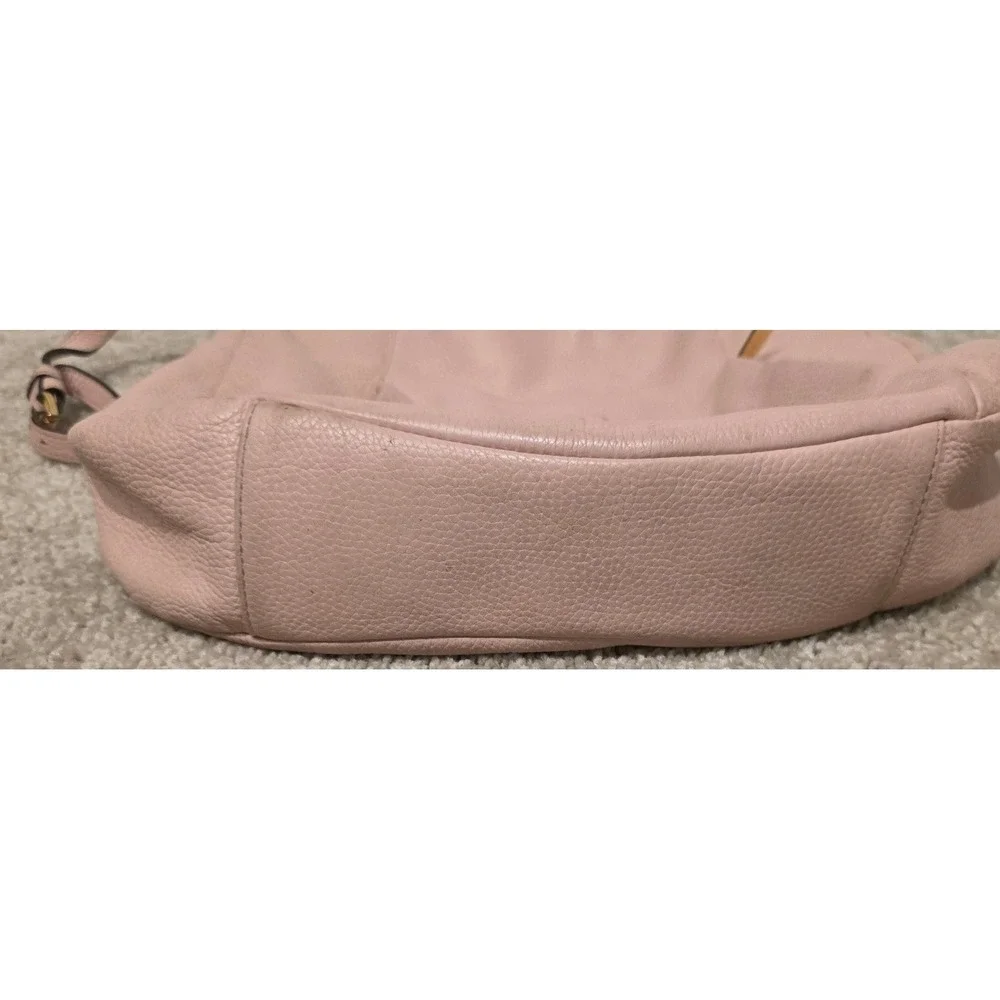 Hobo Bag Michael Kors Pebbled Leather Gold Hardware Womens Pink 35S6GEQL3L